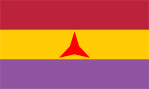 FLAG OF THE INTERNATIONAL BRIGADES (Please click on image for further information. Image also available separately at:- http://www.clker.com/clipart-12037.html)